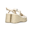 Sandalias con cuña Etika Fontanilla 20023 en beige para mujer