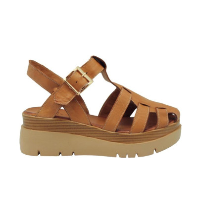 Sandalias cangrejeras TOP3 20634 para mujer en camel