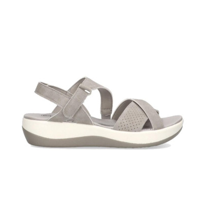 Sandalias planas Armony CRUZ by Etika 41607 en gris para mujer