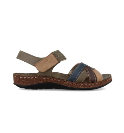 Sandalias Walk & Fly Mediterraneo 3861 43170 en caqui para mujer