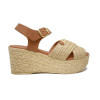 Sandalias con cuña Tekila 9905 en color natural para mujer