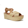 Sandalias con cuña Tekila 9905 en color natural para mujer