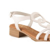 Sandalias planas Tekila 1012 en blanco para mujer