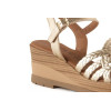 Sandalias con cuña In Vogue S-1074 en platino para mujer