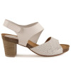 Sandalias con tacón Chamby 2650 en blanco para mujer