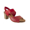 Sandalias con tacón Chamby 2650 en rojo para mujer