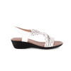 Sandalias planas Pie de Angel 323 en blanco para mujer