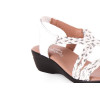 Sandalias planas Pie de Angel 323 en blanco para mujer