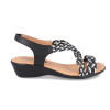 Sandalias planas Pie de Angel 323 en negro para mujer