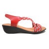 Sandalias planas Pie de Angel 323 en rojo para mujer