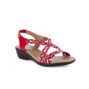 Sandalias planas Pie de Angel 323 en rojo para mujer