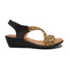 Sandalias planas Pie de Angel 323 en bronce para mujer