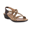 Sandalias planas Pie de Angel 323 en bronce para mujer