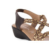 Sandalias planas Pie de Angel 323 en bronce para mujer