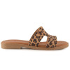 Sandalias planas Tekila 141 para mujer en leopardo