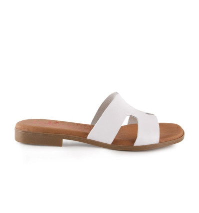 Sandalias planas Tekila 140 para mujer en blanco