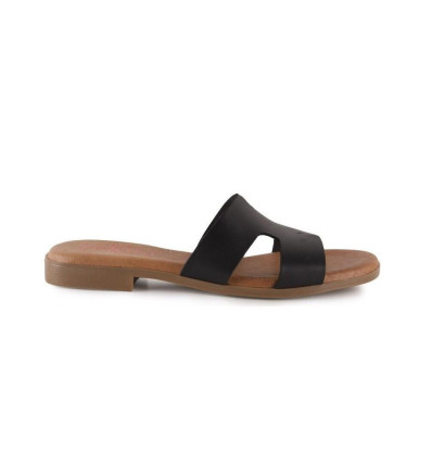 Sandalias planas Tekila 140 para mujer en negro