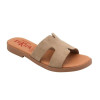 Sandalias planas Tekila 140 para mujer en beige