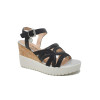 Sandalias con cuña Stonefly ELY 13 LAMINATED 216063 en negro para mujer