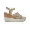 Sandalias con cuña Stonefly ELY 13 LAMINATED 216063 en oro para mujer