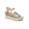 Sandalias con cuña Stonefly ELY 13 LAMINATED 216063 en oro para mujer