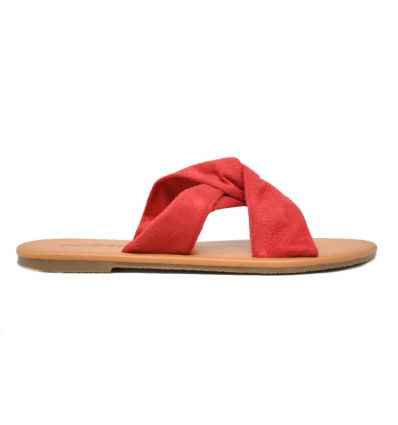 Sandalias planas Isteria 9073 en rojo para mujer