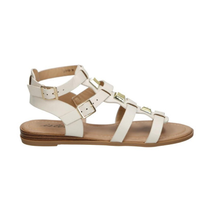 Sandalias planas Isteria 23159 en blanco para mujer