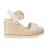 Sandalias con cuña Isteria 23073 en blanco para mujer