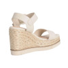 Sandalias con cuña Isteria 23073 en blanco para mujer