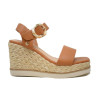 Sandalias con cuña Isteria 23073 en cuero para mujer