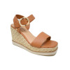 Sandalias con cuña Isteria 23073 en cuero para mujer