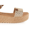 Sandalias con cuña Chamby 899 en platino para mujer