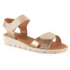 Sandalias planas Chamby 886 en dorado para mujer