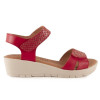 Sandalias con cuña Chamby 899 en rojo para mujer