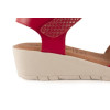 Sandalias con cuña Chamby 899 en rojo para mujer