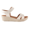 Sandalias con cuña Chamby 899 en blanco para mujer