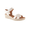 Sandalias con cuña Chamby 899 en blanco para mujer