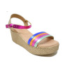 Sandalias con cuña Fiordi 2615 en multicolor para mujer