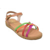 Sandalias con cuña Chamby 899 en platino para mujer