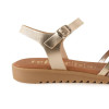 Sandalias con cuña Chamby 899 en platino para mujer