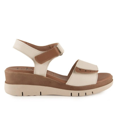 Sandalias con cuña Tekila S-1052 para mujer en dorado