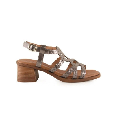 Sandalias de tacón InVogue S-1078 en plomo para mujer