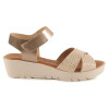 Sandalias con cuña Chamby 897 en platino para mujer