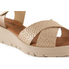 Sandalias con cuña Chamby 897 en platino para mujer