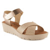 Sandalias con cuña Chamby 897 en platino para mujer