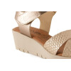 Sandalias con cuña Chamby 897 en platino para mujer