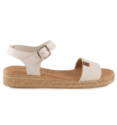 Sandalias planas Tekila 256 en blanco para mujer