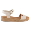 Sandalias planas Tekila 256 en blanco para mujer