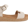 Sandalias planas Tekila 256 en blanco para mujer