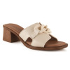 Sandalias con tacón InVogue S1047 en crema para mujer